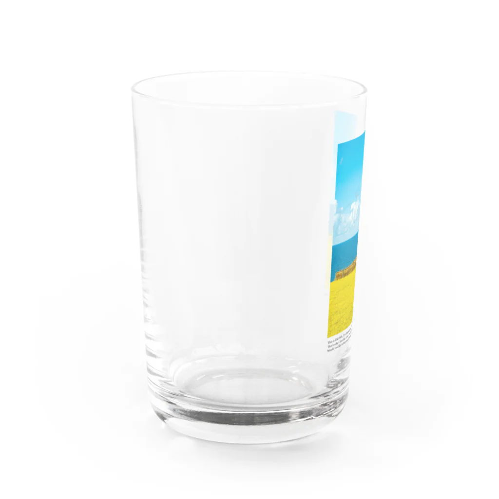 UKAWA LOVERSの青い海と黄金の棚田 Water Glass :left