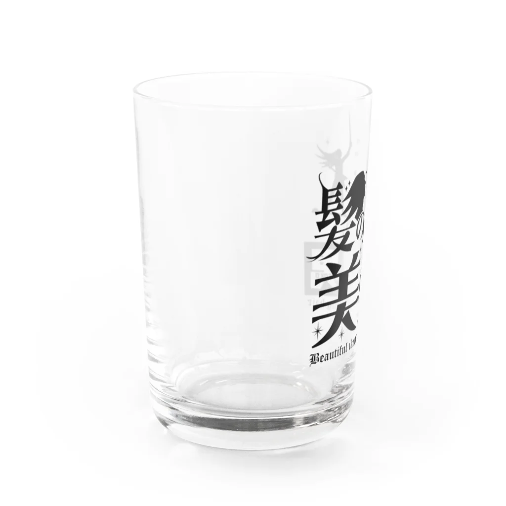 Lapisの髪の長い美しい男（黒） Water Glass :left