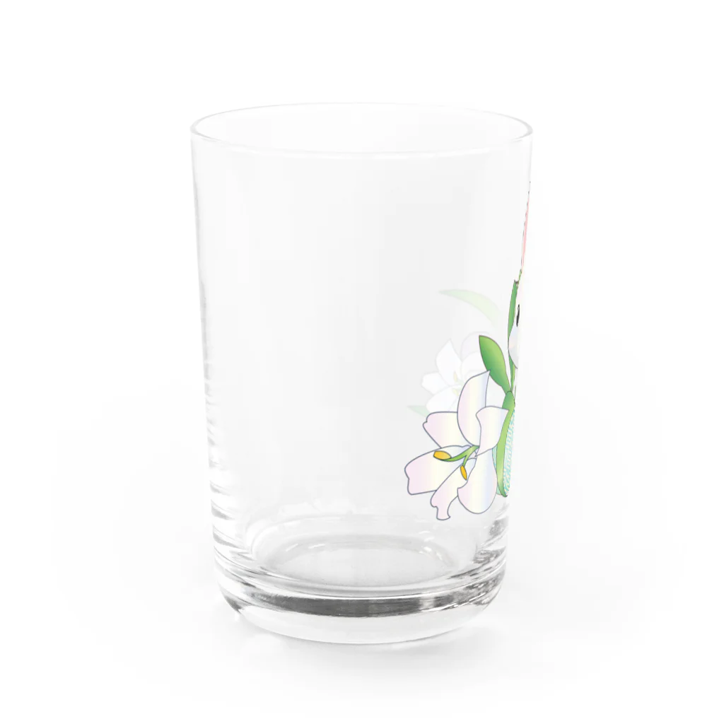 VIETSTAR★１０８のレトログラス　うさぎと花 Water Glass :left