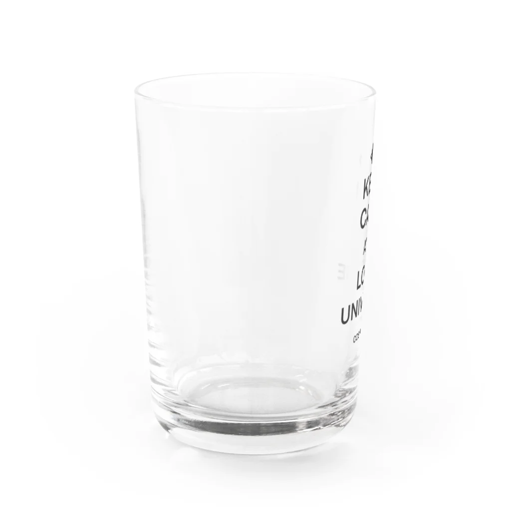 COSMOSIDEAのKEEP CALN AND LOVE UNIVERSE  Water Glass :left