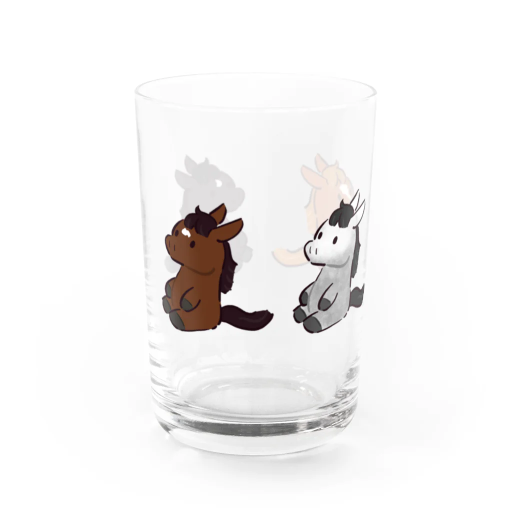 ちゃいわんのみせのちびうま(4種盛り) Water Glass :left