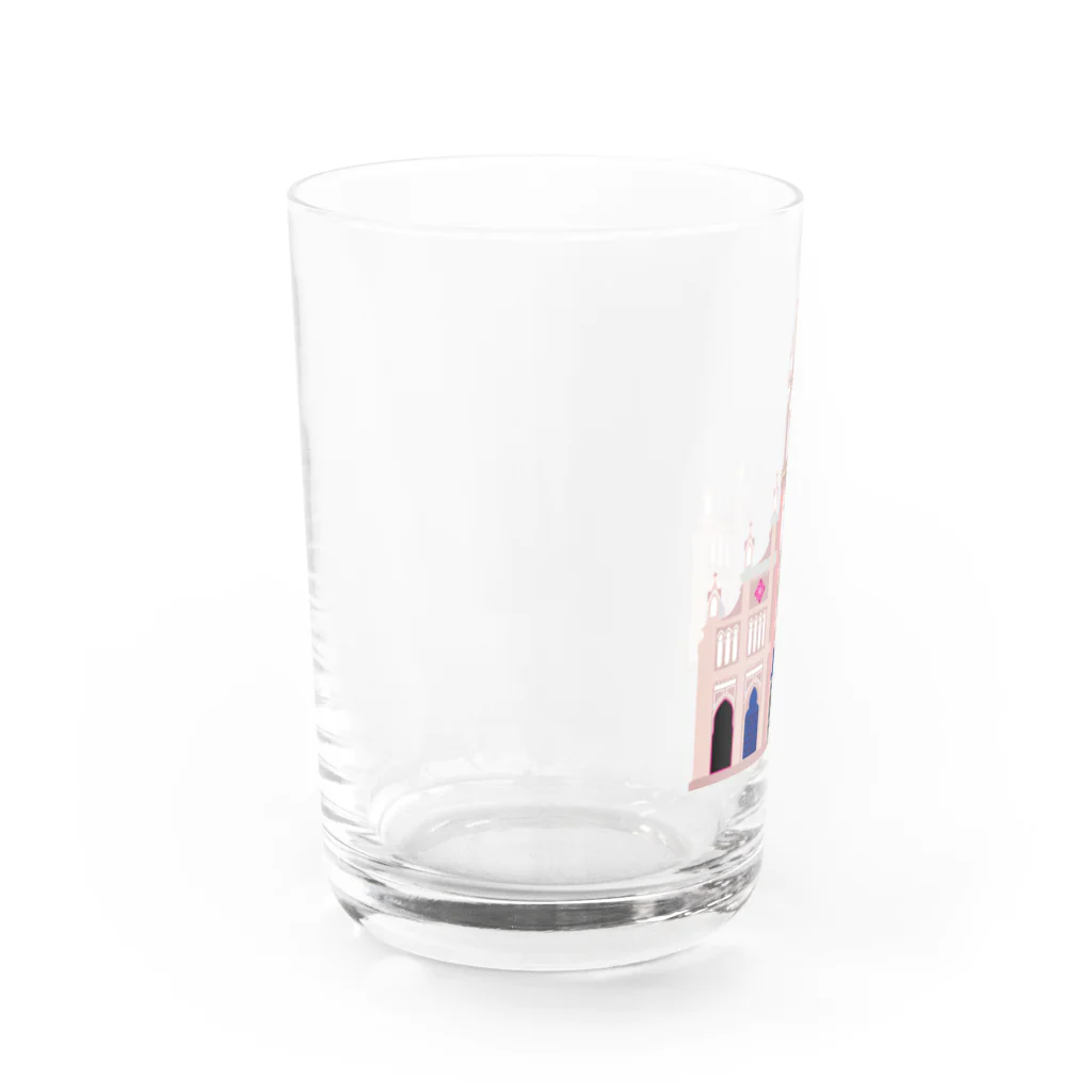 VIETSTAR★１０８のレトログラス　ピンク教会 Water Glass :left