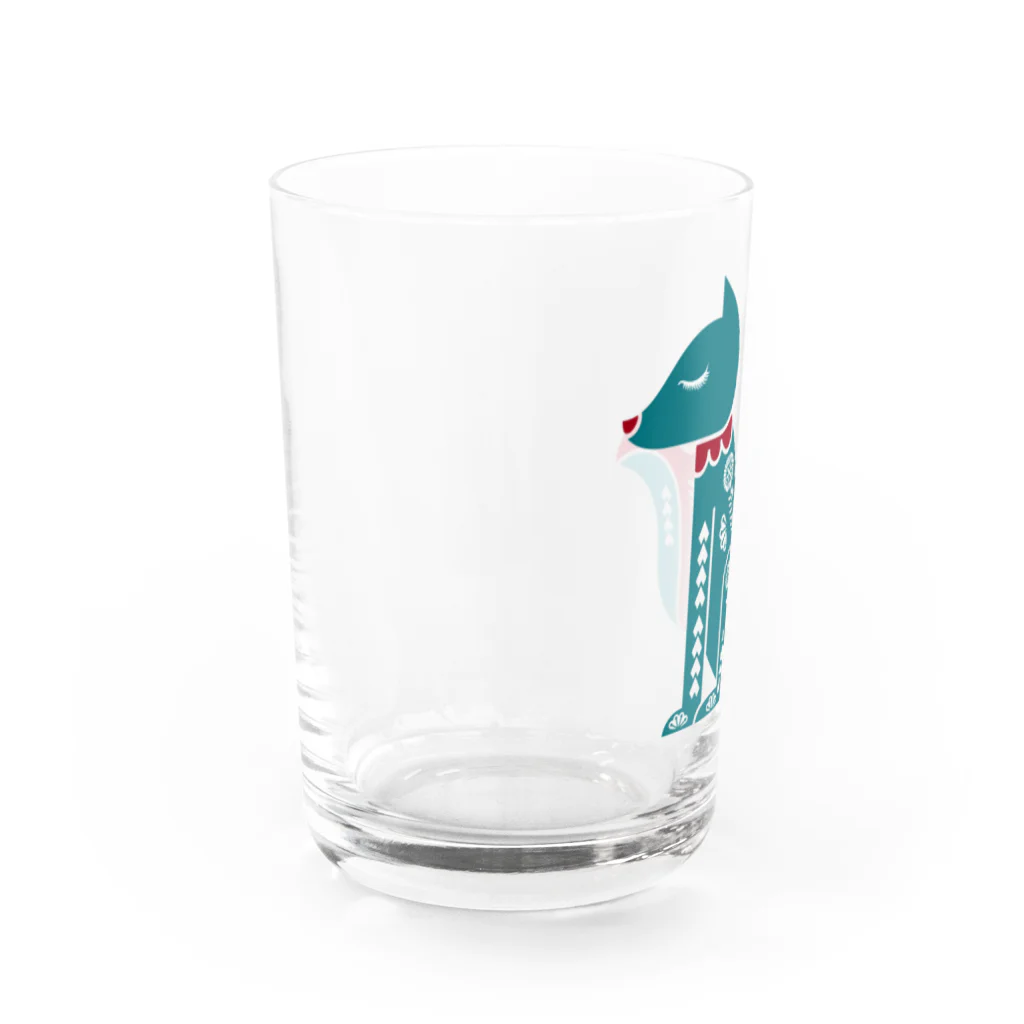 VIETSTAR★１０８のレトログラス　クリスマスなワンコ Water Glass :left