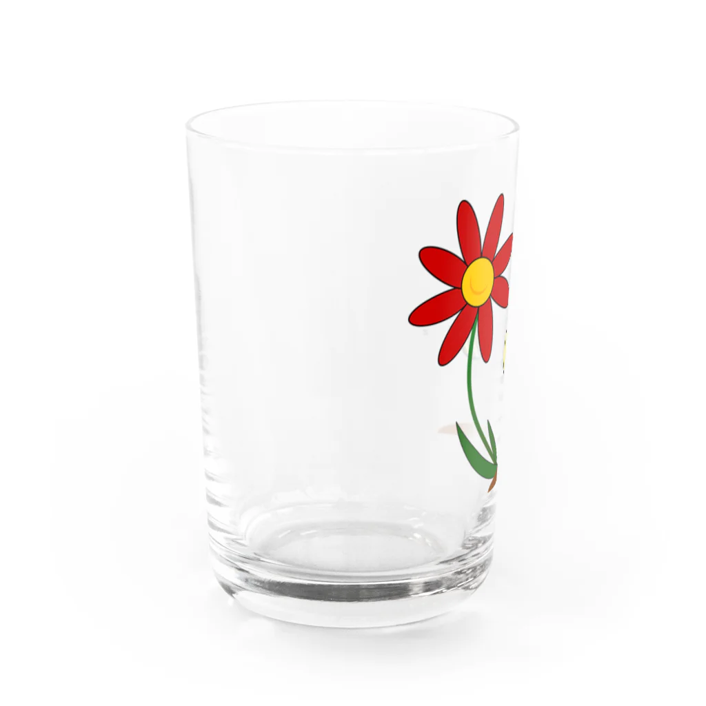 VIETSTAR★１０８のレトログラス　花とミツバチ グラス左面
