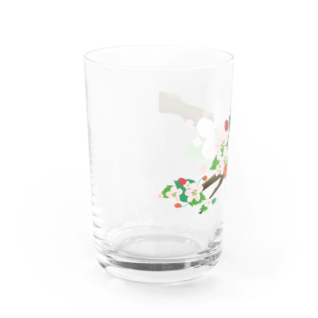 VIETSTAR★１０８のレトログラス　桜の枝 Water Glass :left