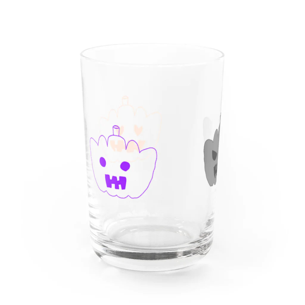 Ama_chanの愉快なカボチャ三兄弟 Water Glass :left