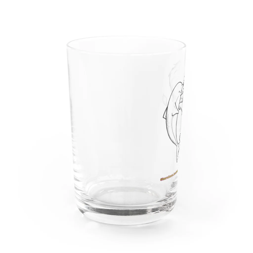 春風工房のイルカとライオン Water Glass :left