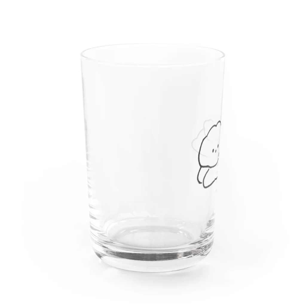 ぽんころ店の空飛ぶフワモコ君 Water Glass :left