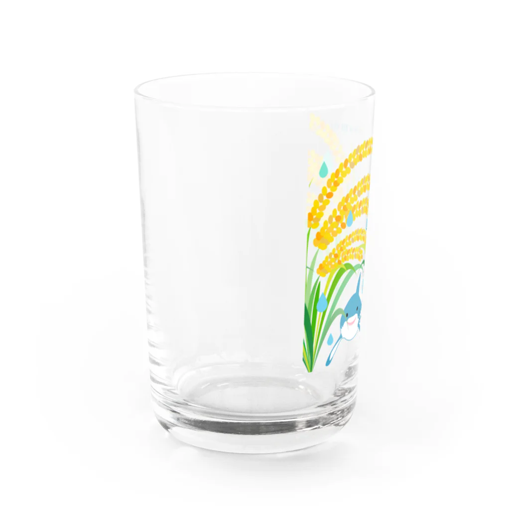 そいそいソイラテの秋サメ(ホホジロザメ) Water Glass :left