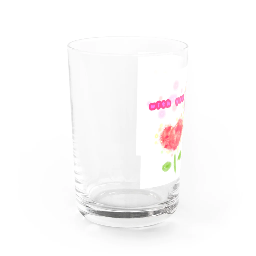 かわいいものSHOP🌈のwith you ピンク&レッドハート Water Glass :left