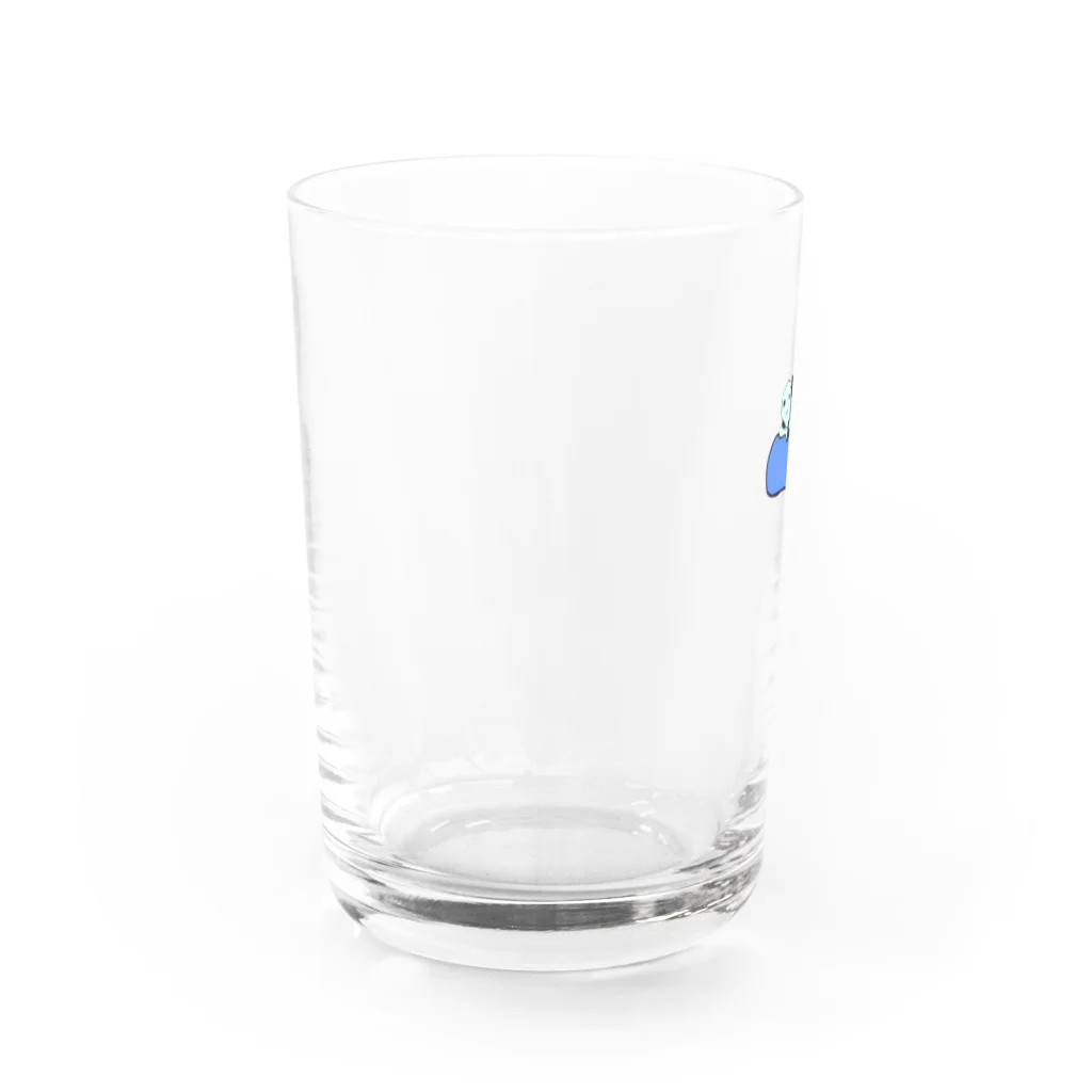 時計塔のかめくん　ブルー Water Glass :left