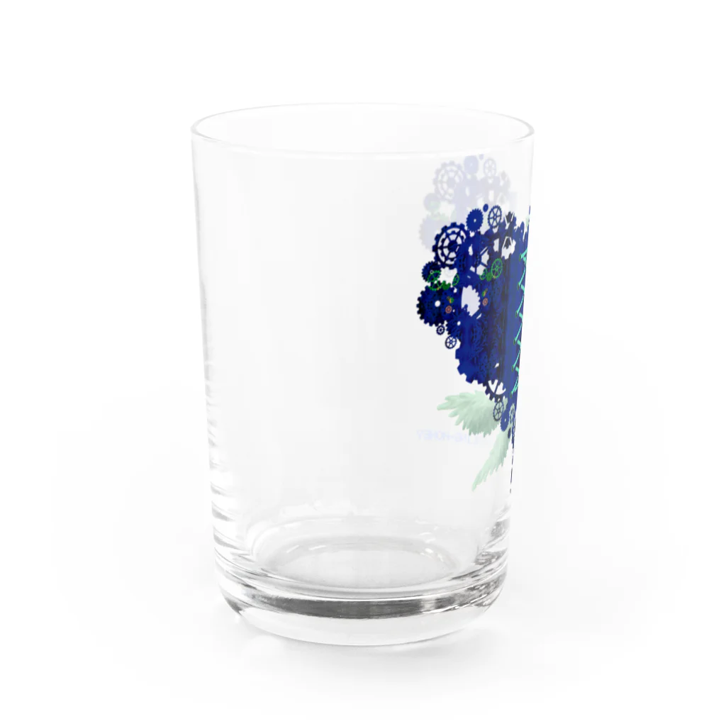 healing-honey(ﾋｰﾘﾝｸﾞﾊﾆｰ)の歯車（heart・Ｂ/ブルー） Water Glass :left