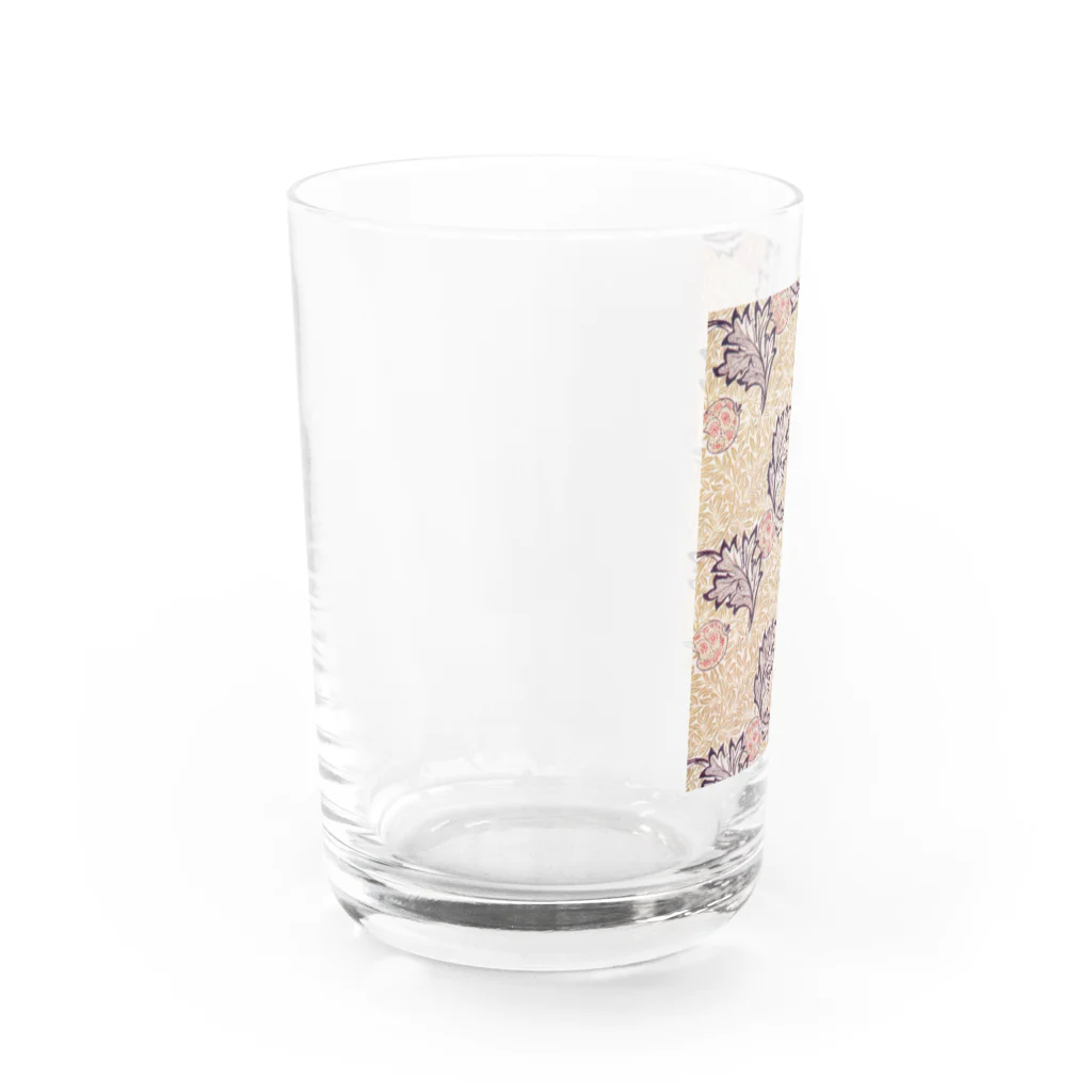 花名画アートグッズのウィリアム・モリス《りんご》ベージュver. Water Glass :left