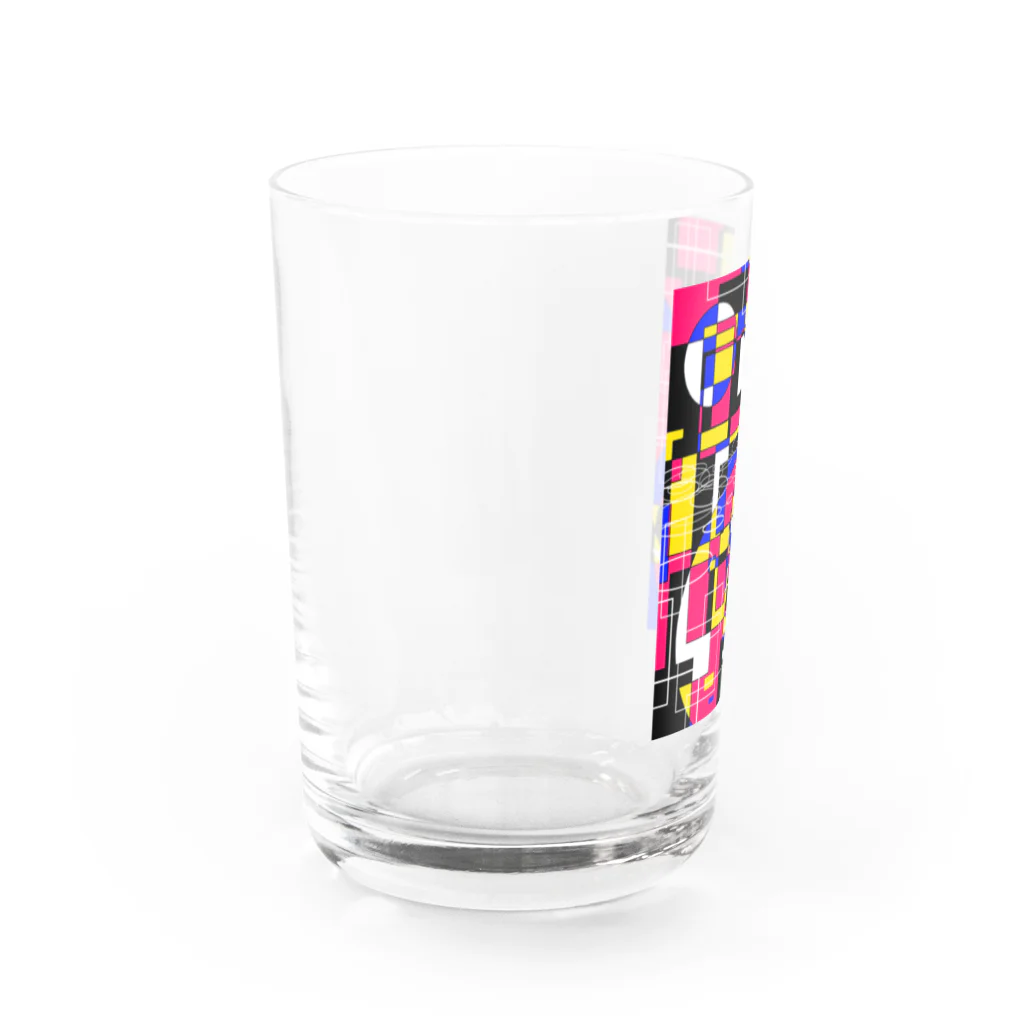 鬼ヶ島炎獄通り三丁目一ノ五の幾何学の海に白鯨舞い踊る Water Glass :left