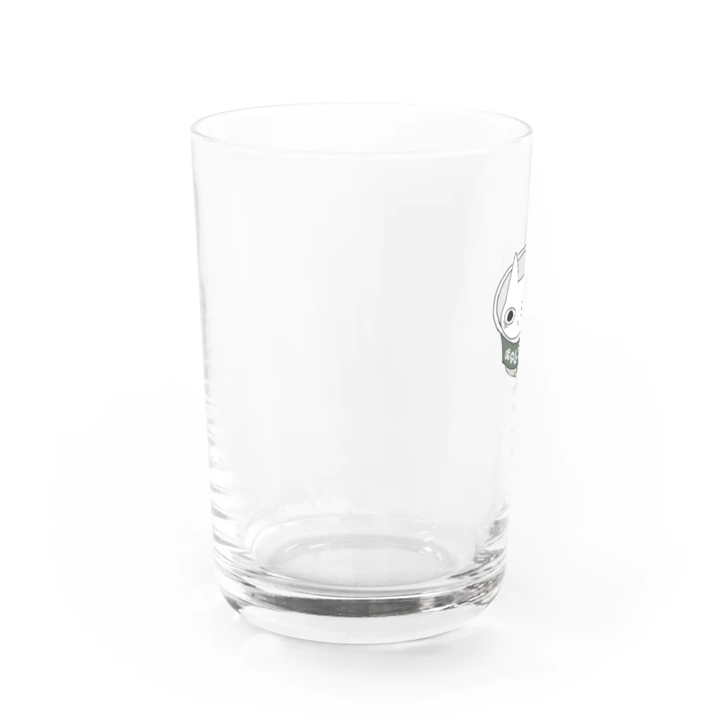 amemugi（あめむぎ）のにゃん兵衛。（顔だけver.） Water Glass :left