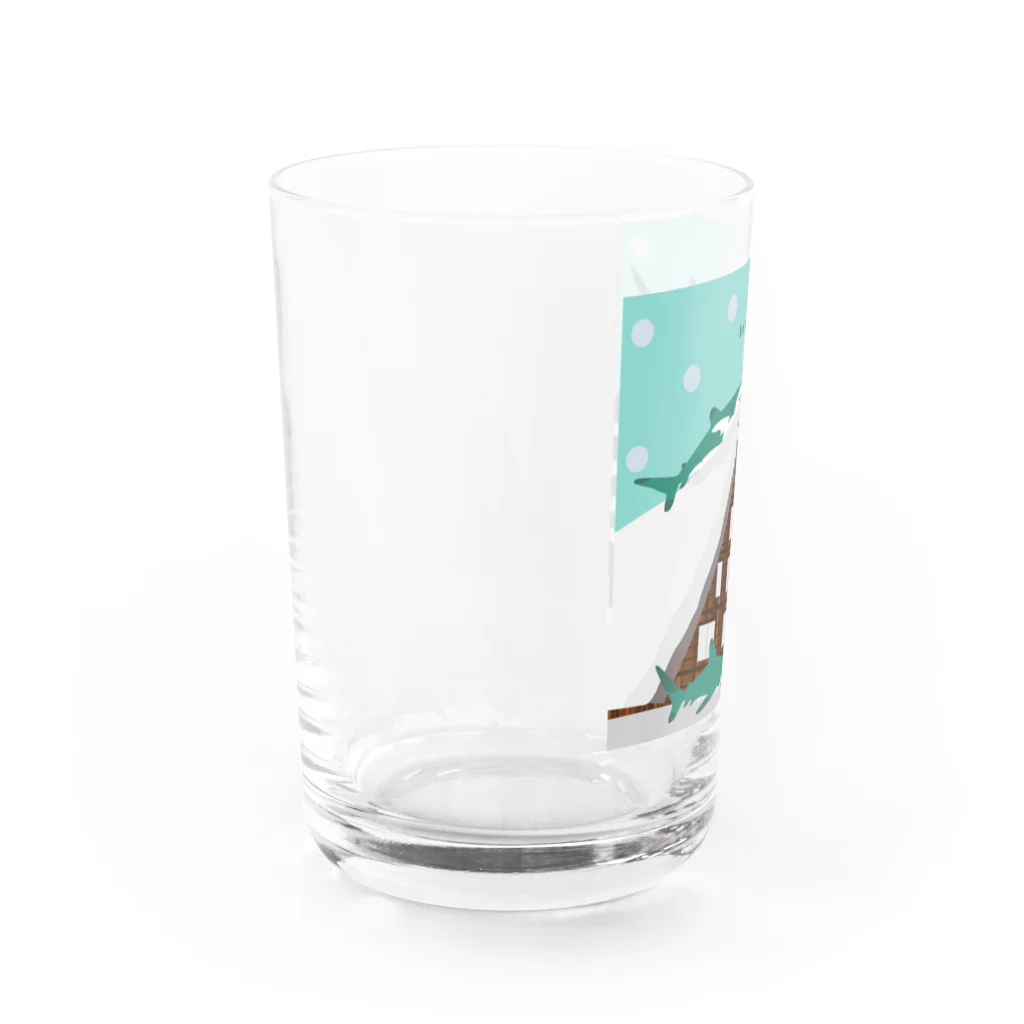 そいそいソイラテの冬サメ(ヨゴレザメ) Water Glass :left