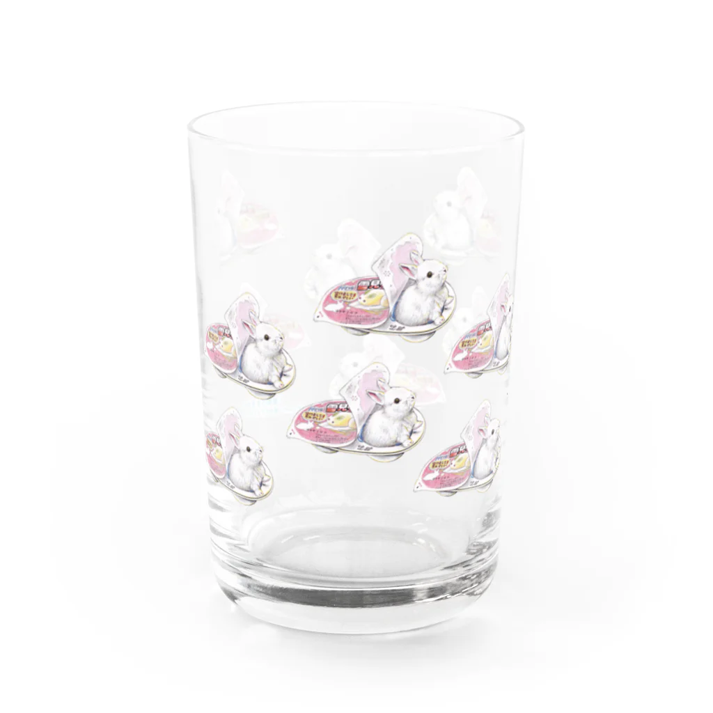 白石拓也の雪見うさぎがいっぱい！ Water Glass :left