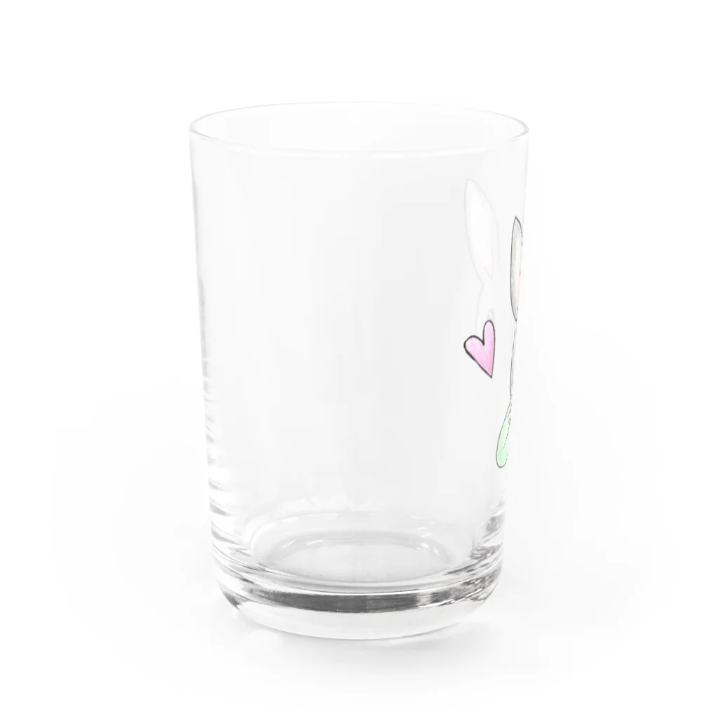 うさぎ石鹸のI ♡ KOMATSUNA Water Glass :left