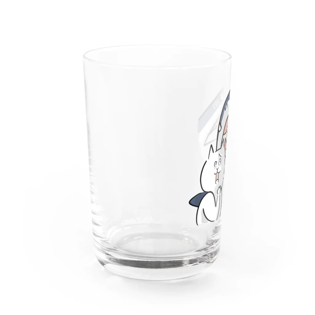 けちゃっぷごはんのお店のサメに遭遇した猫 Water Glass :left