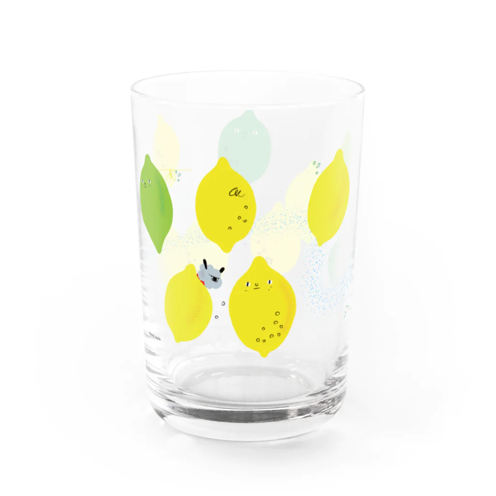 curly_mads online storeのLemon water グラス左面
