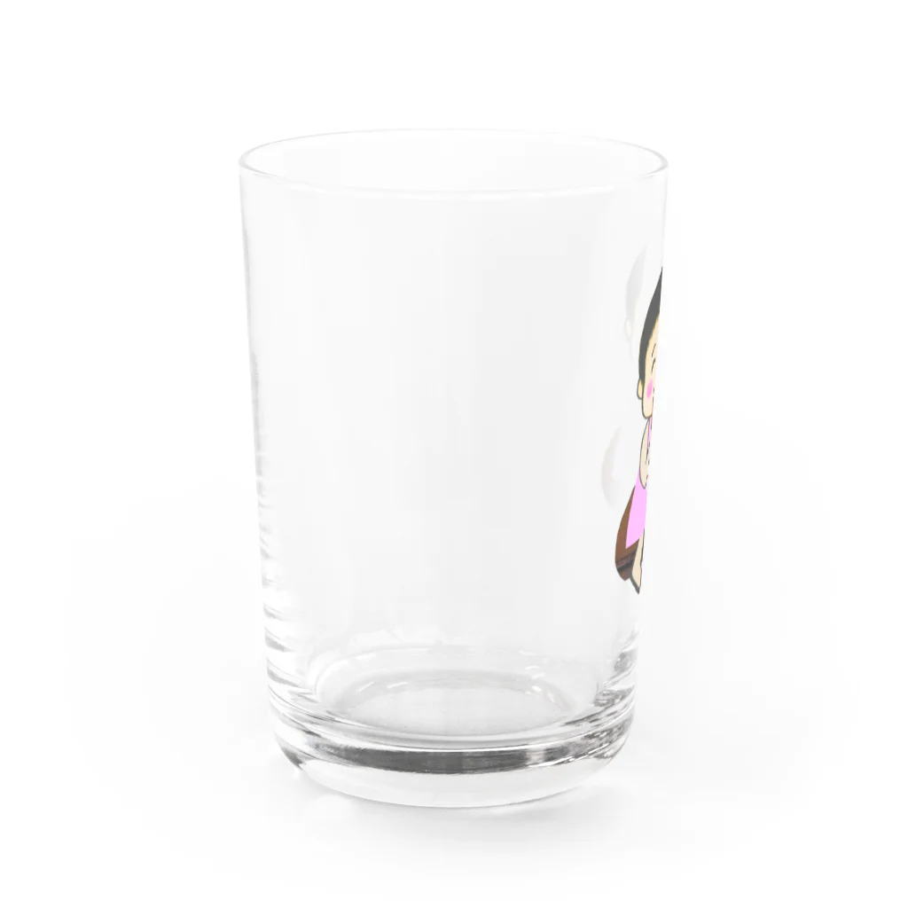 ちびもりのもう１コ食べていい？ Water Glass :left