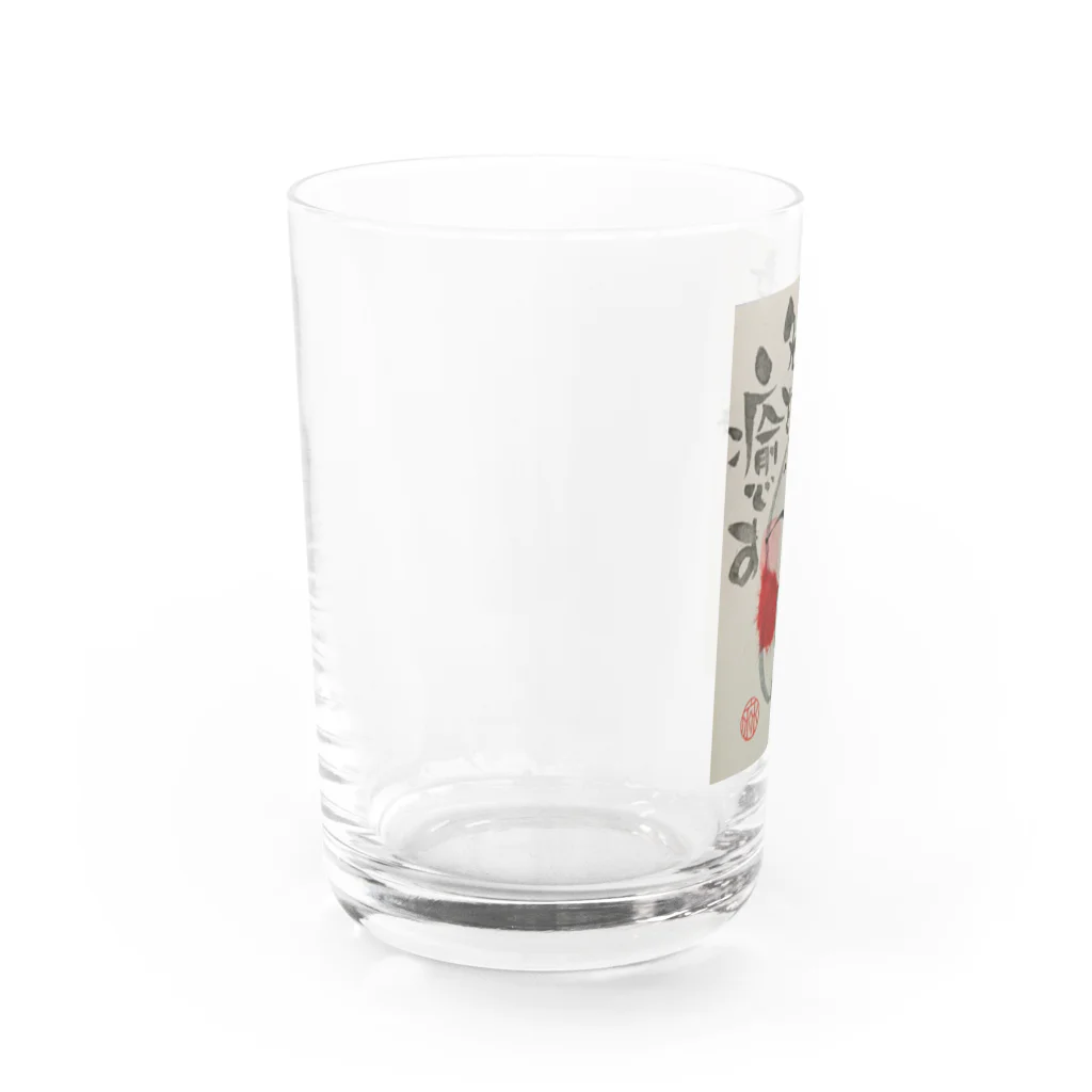 笑顔の笑手紙屋さんのお地蔵さま Water Glass :left