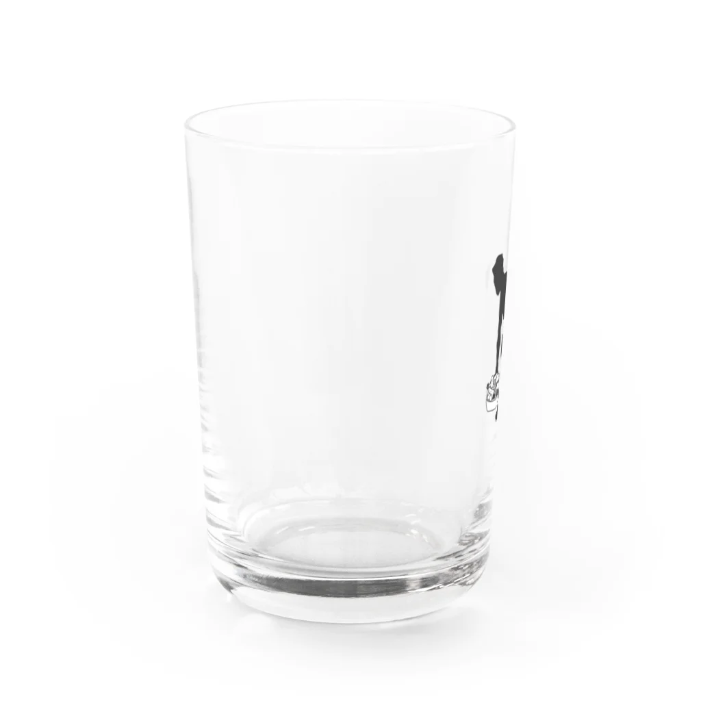 モノクロフィットネスの弁当オーバーロウ Water Glass :left