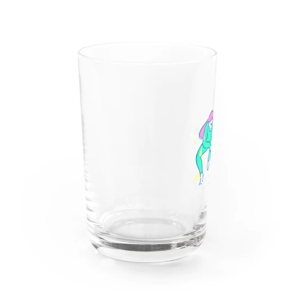 うみ工房・なかにしちさと　の挑戦的ダンスガール Water Glass :left