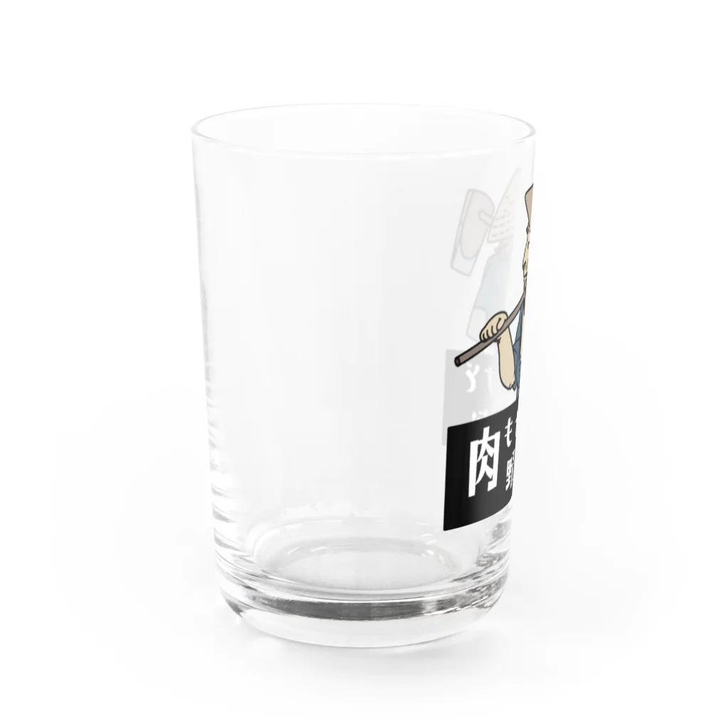 あにまる商店の百獣の王で農民「山田さん」 Water Glass :left