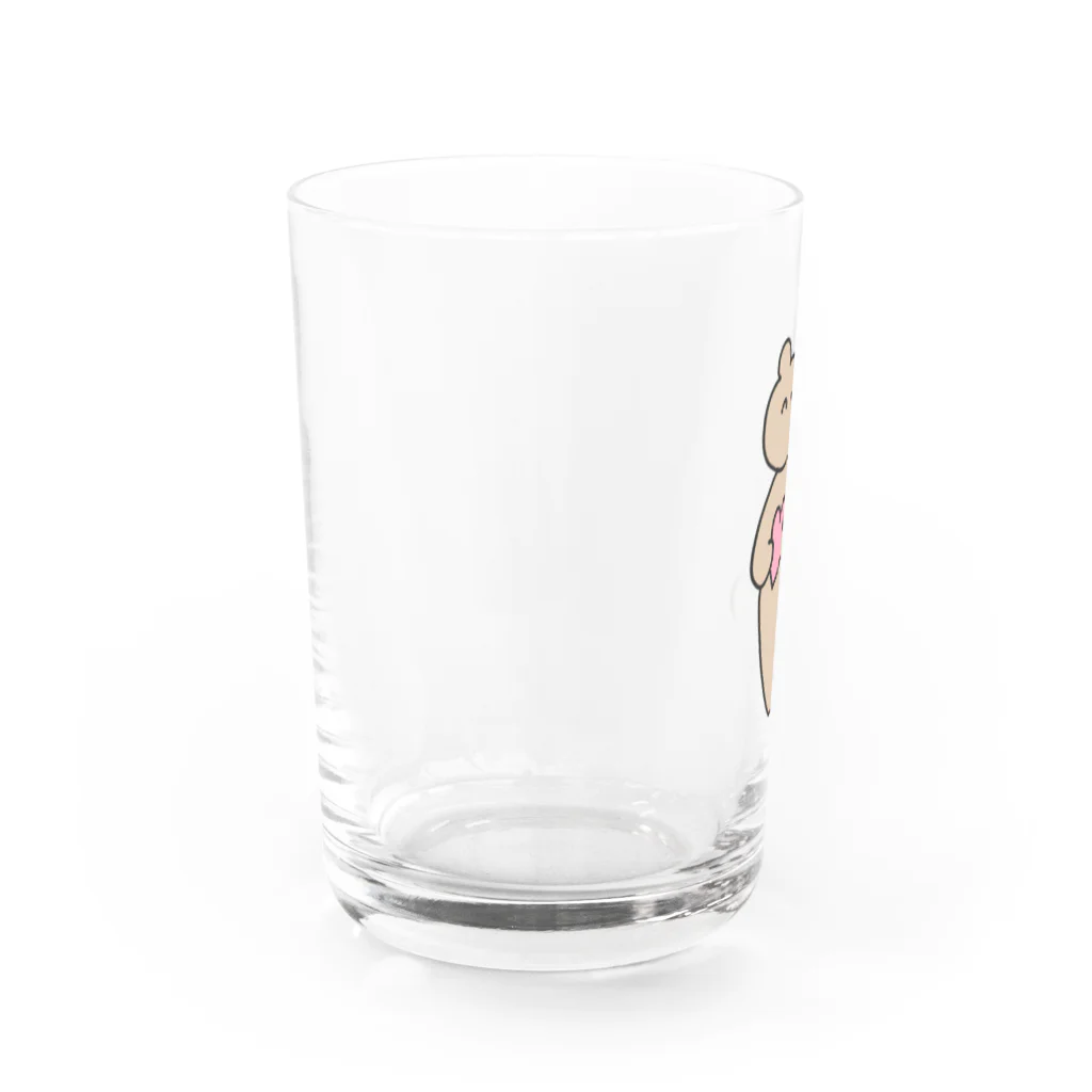 引き出しのなかのハートくま1 Water Glass :left