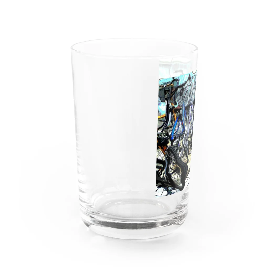 日々好日屋2号店の自転車ドミノ Water Glass :left