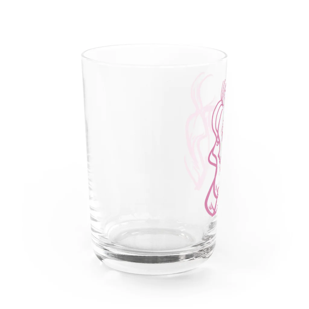 Turtle-tのPink_Girl Water Glass :left