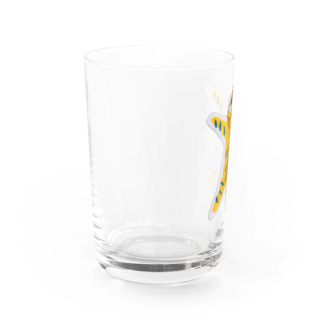 フカツ マリエの虎の敷物（縦）　粘土製 Water Glass :left