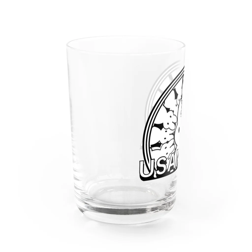 ✨🌈✨ユラクラカン🇯🇵 ✨🌈✨のUSAMEITA うさぎ　モノクロ Water Glass :left