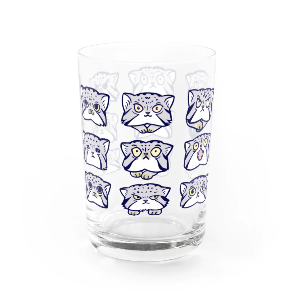 ゆーや★のおみせ屋さんのマヌルネコ大集合!グラス Water Glass :left