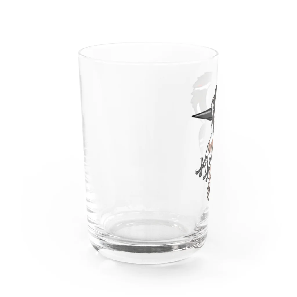 とりみちゃんの野鳥グッズのお店のコゲラ Water Glass :left