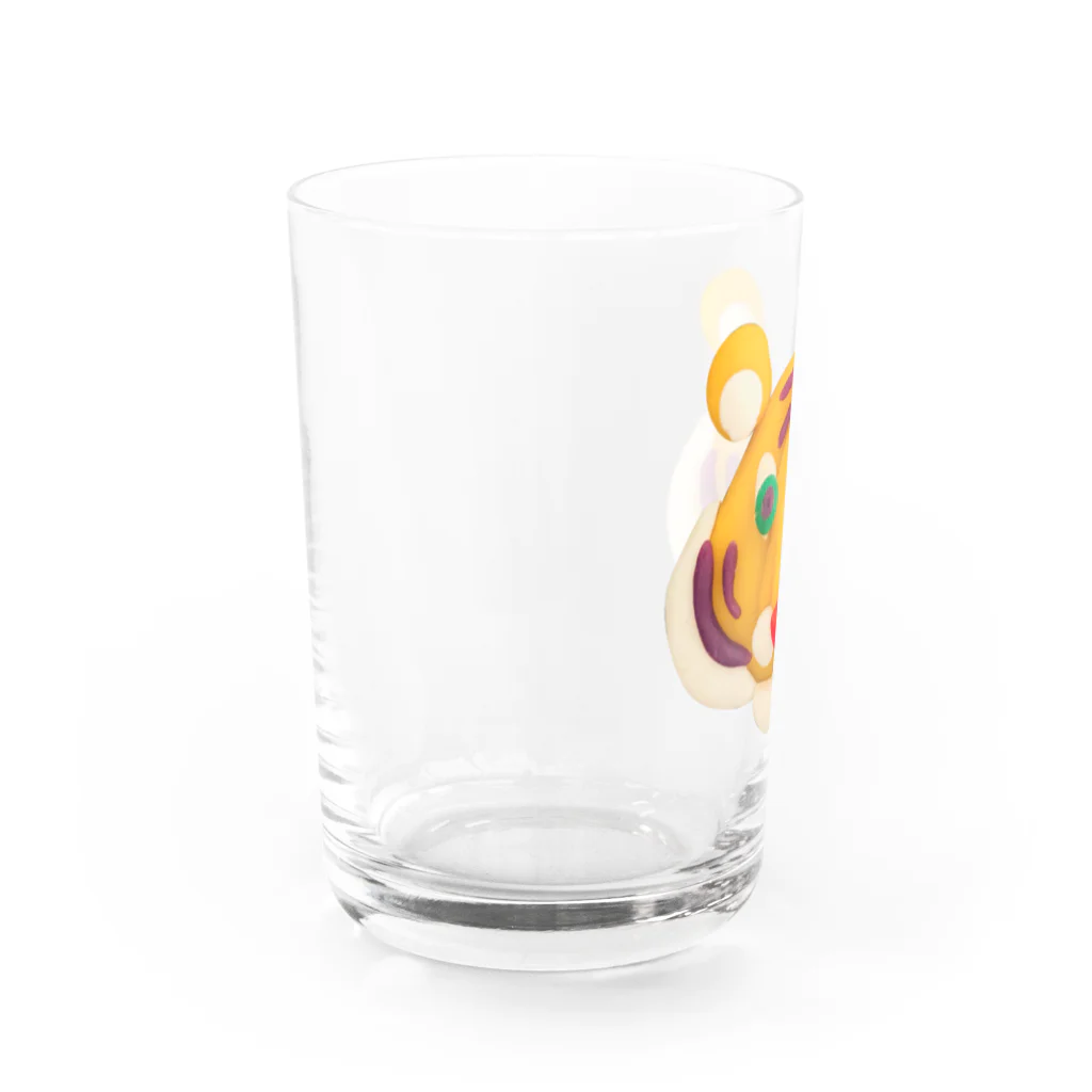 フカツ マリエの粘土で作ったトラ Water Glass :left