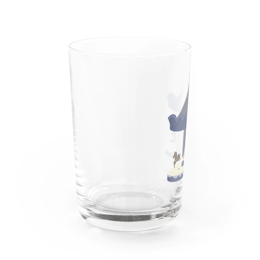 ぴよねこ(nikoneko)の月夜のメリーゴーランド Water Glass :left