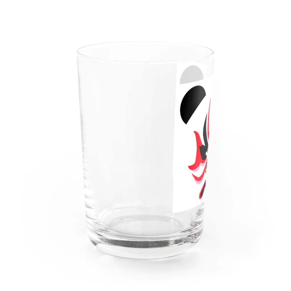 日々好日屋2号店の隈取りパンダ Water Glass :left