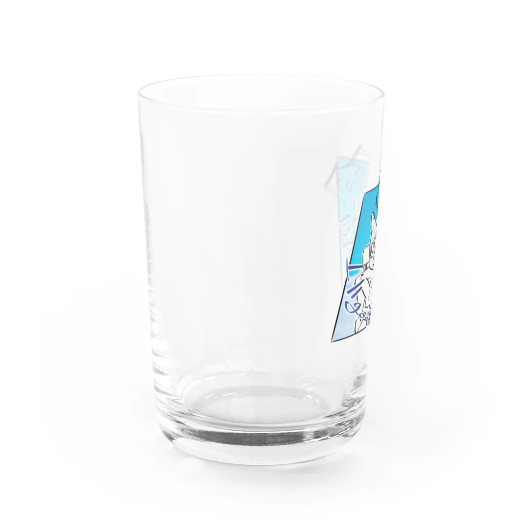 こび2号🐴の飛行機雲グラス。 Water Glass :left