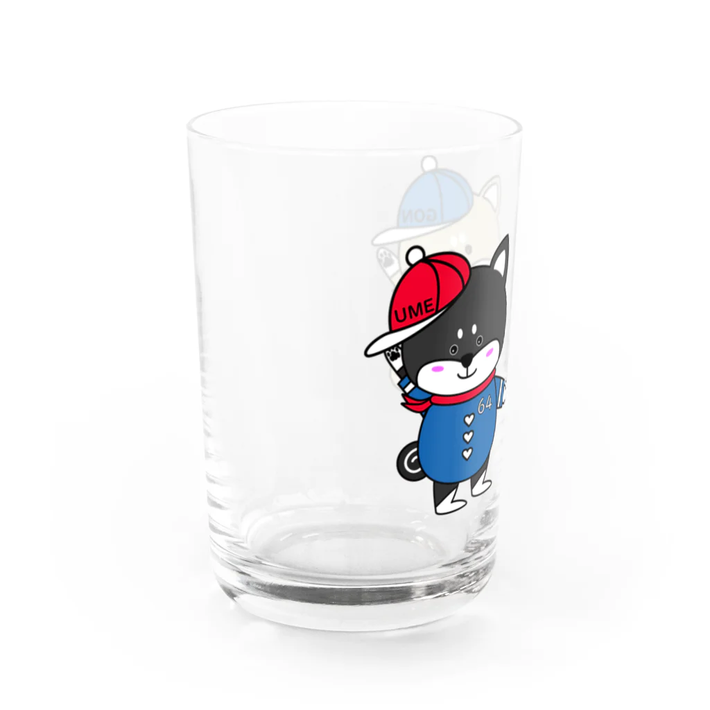 黒柴の梅吉でやんすのがんばろう！ Water Glass :left