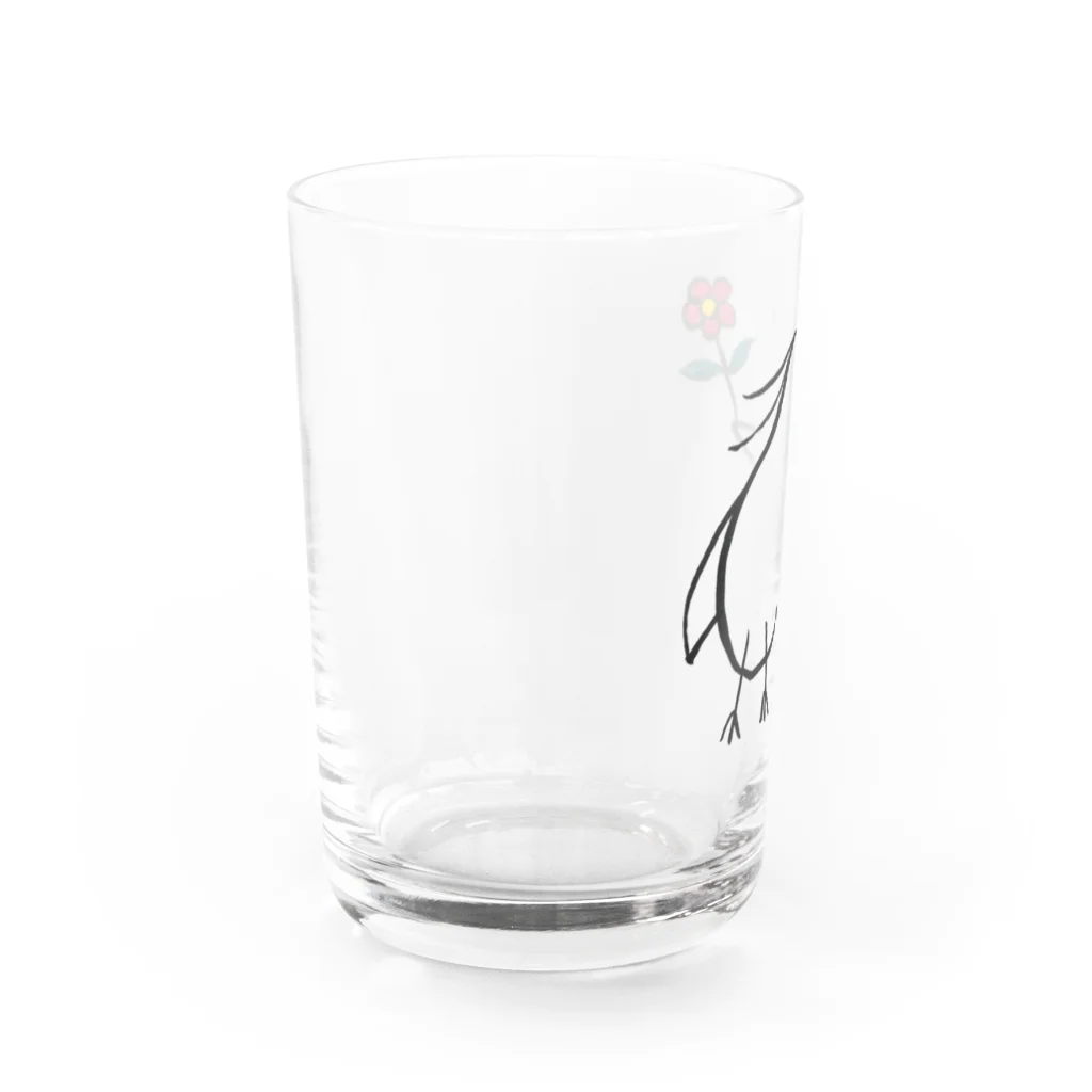 開運⭐️アオサギーヌちゃん♪のRed flower＃1. Water Glass :left