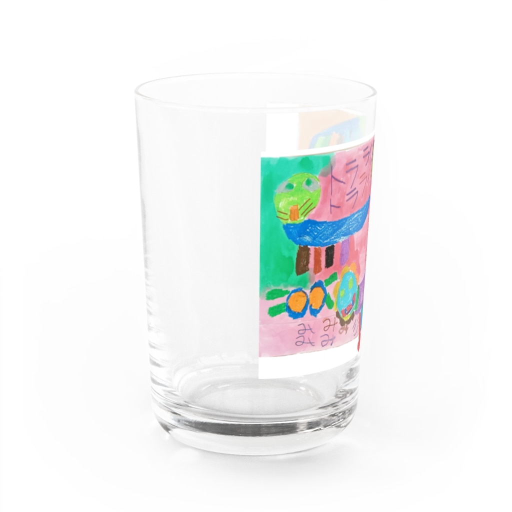futaba_npoのトラとライオンとメガネ Water Glass :left