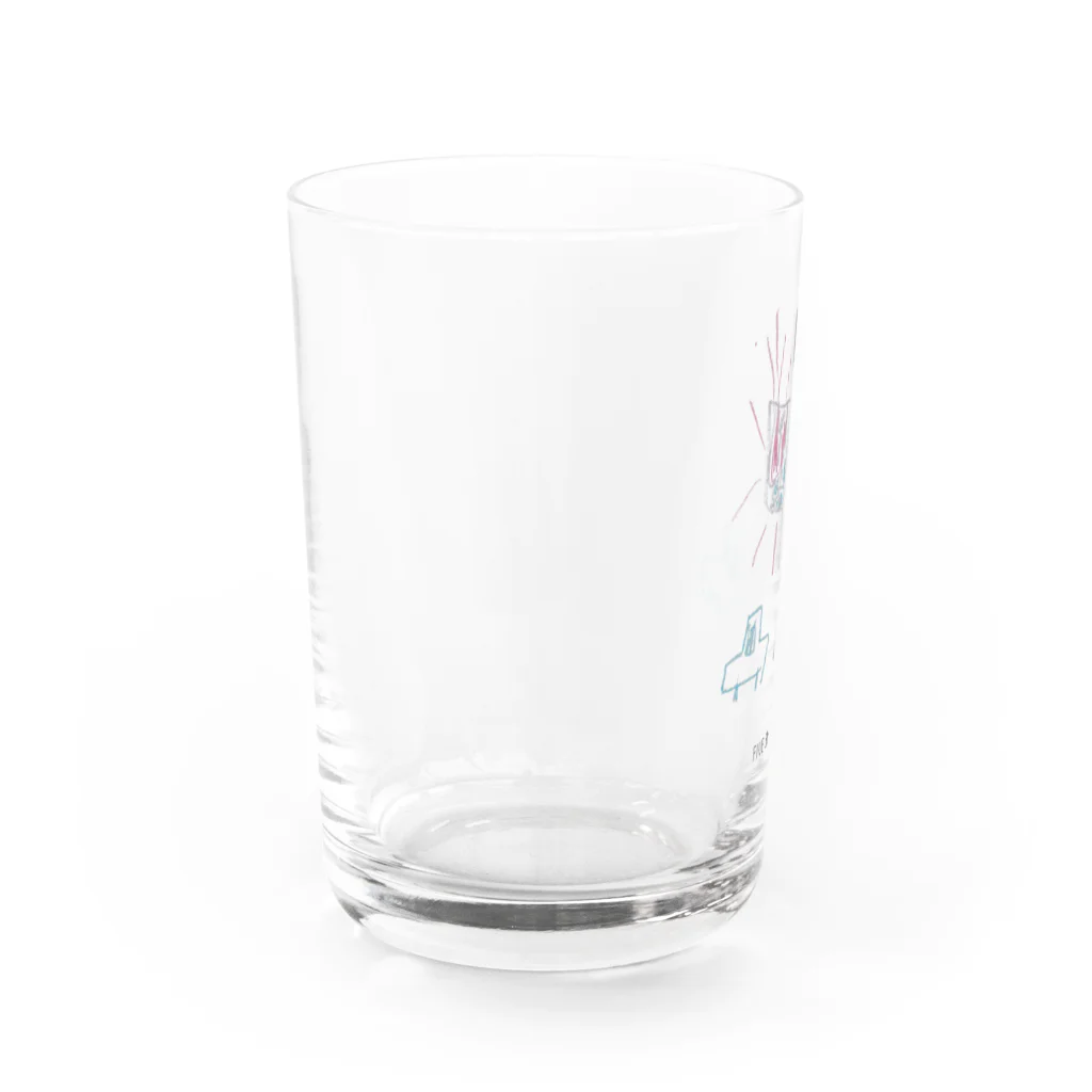 fiveish childish（ファイブイッシュ・チャイルディッシュ）の信号と車2台_カラーB Water Glass :left