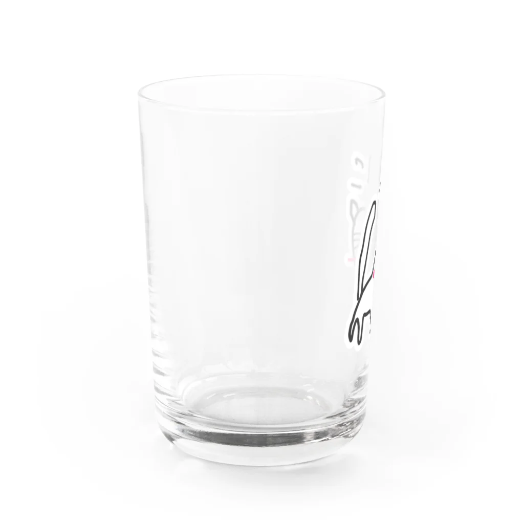 mautaの左肩でアタックする猫 Water Glass :left