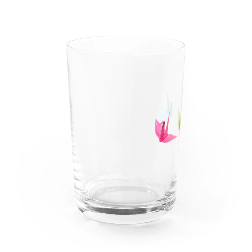 ２年２組ヤマダの折り鶴シリーズ Water Glass :left