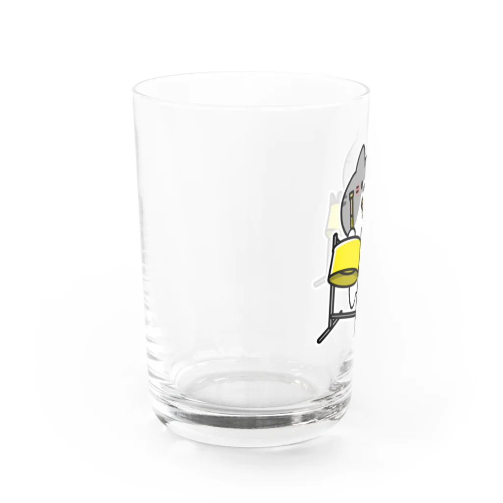  ふじねこ屋のダブルセカンドパンねこ Water Glass :left