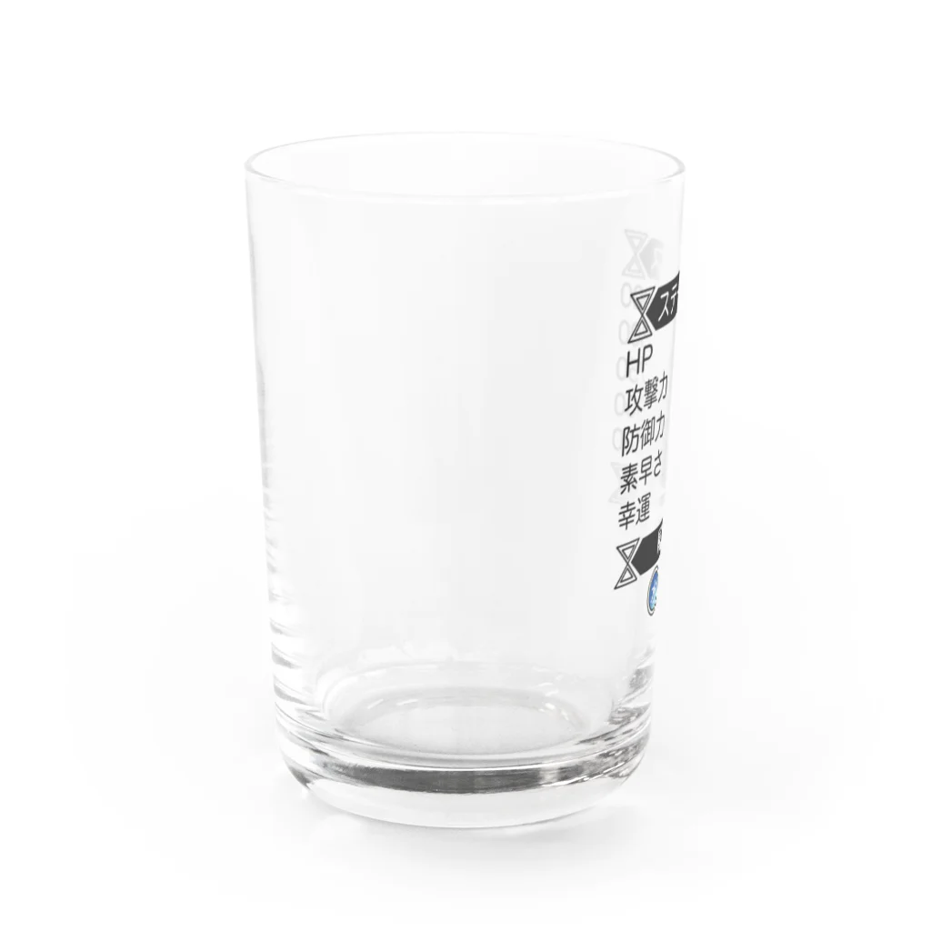 社会不適合者のステータスTシャツ【水、光】 グラス左面