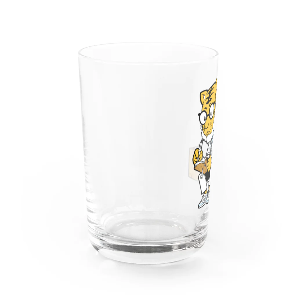 イラストレーター平戸三平のトラのトラベラー Water Glass :left