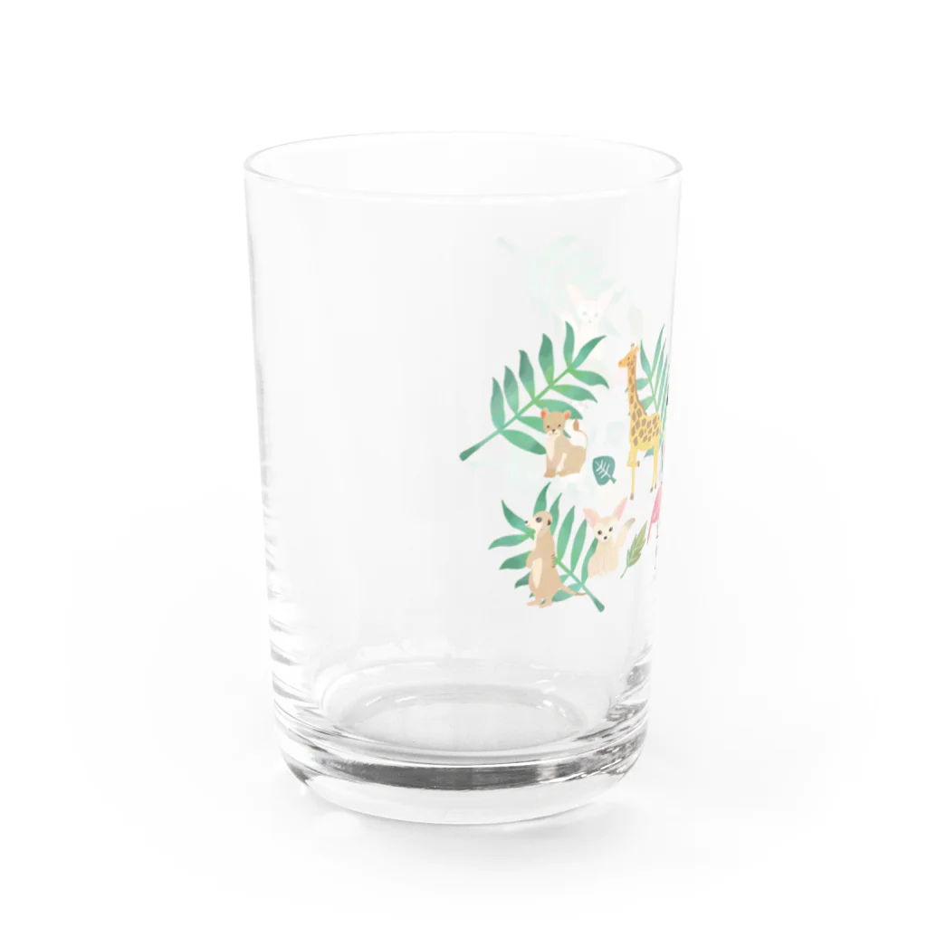 SOMALY【SUZURI店】のサバンナワールド Water Glass :left